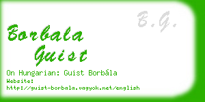 borbala guist business card